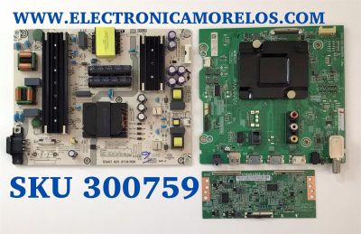KIT DE TARJETAS PARA TV HISENSE / MAIN 265026 / RSAG7.820.8840/R0H / 265025 / HU65A6109FUWR / FUENTE 259653 / RSAG7.820.8718/R0H / HLL-4365WK / T-CON 342911008R0511H / ST6451D02-A-C-2 / 34.29110.08R / HD650X1U81-L1 / ST6451D02-F / MODELOS 65R6E3 / 65R6E4